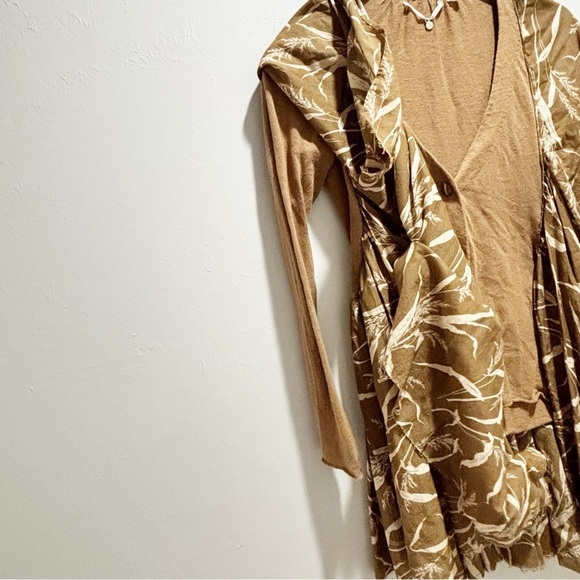 ANTHROPOLOGIE KNITTED & KNOTTED Women’s Brown Recall The Willow Cardigan Size XS - Picture 7 of 13